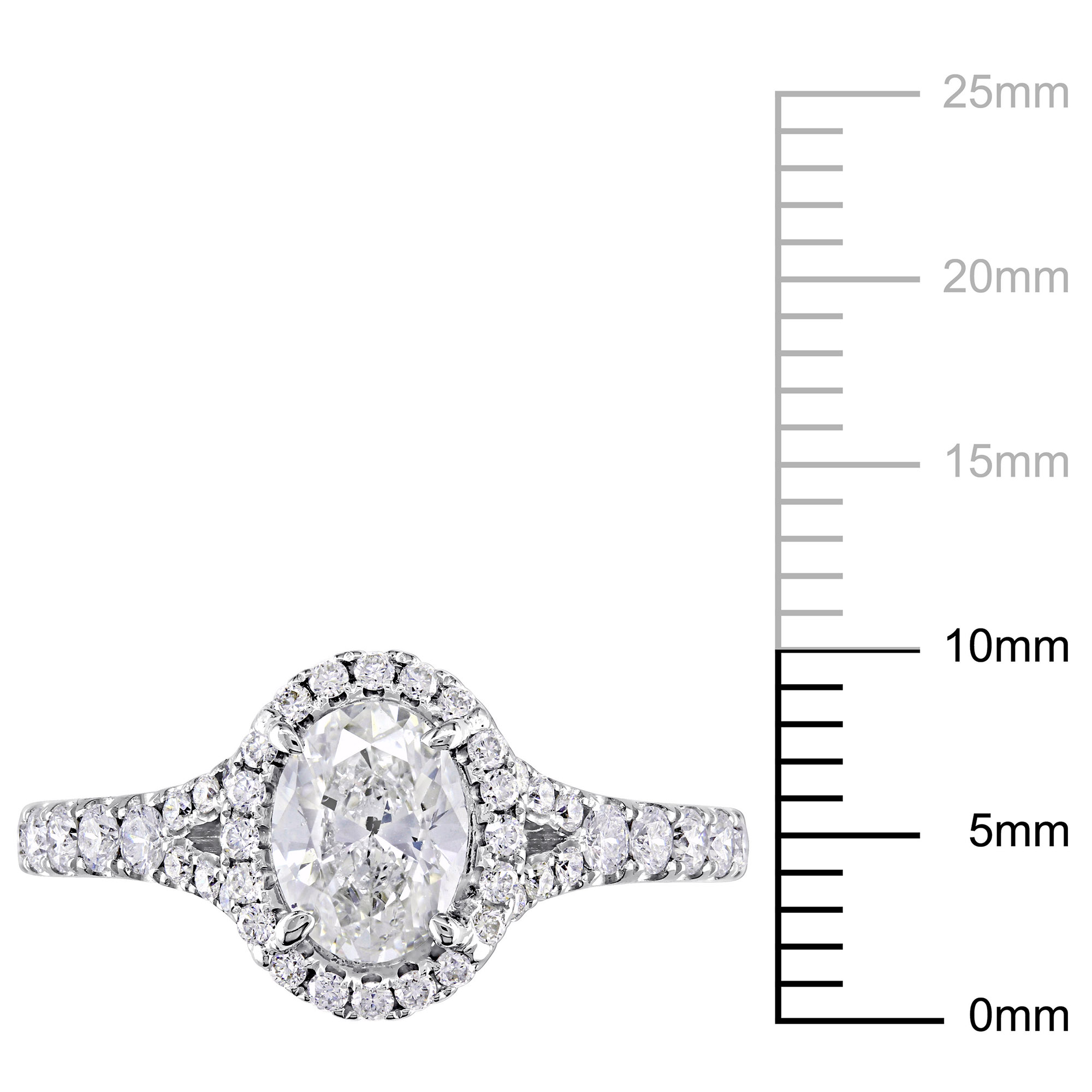 1 1/2 CT TW Diamond Halo Engagement Ring | Delmar Jewelers