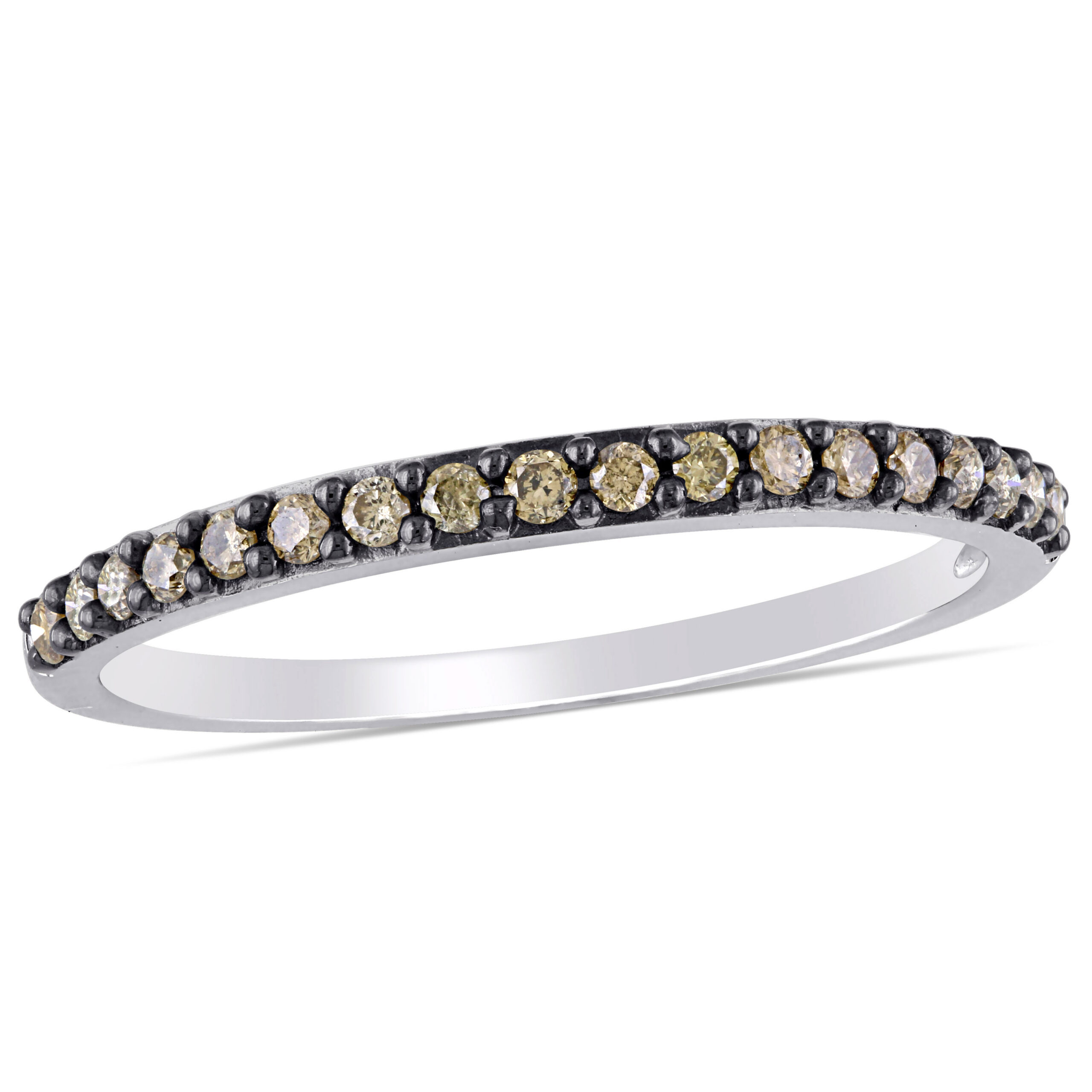 brown diamond eternity band