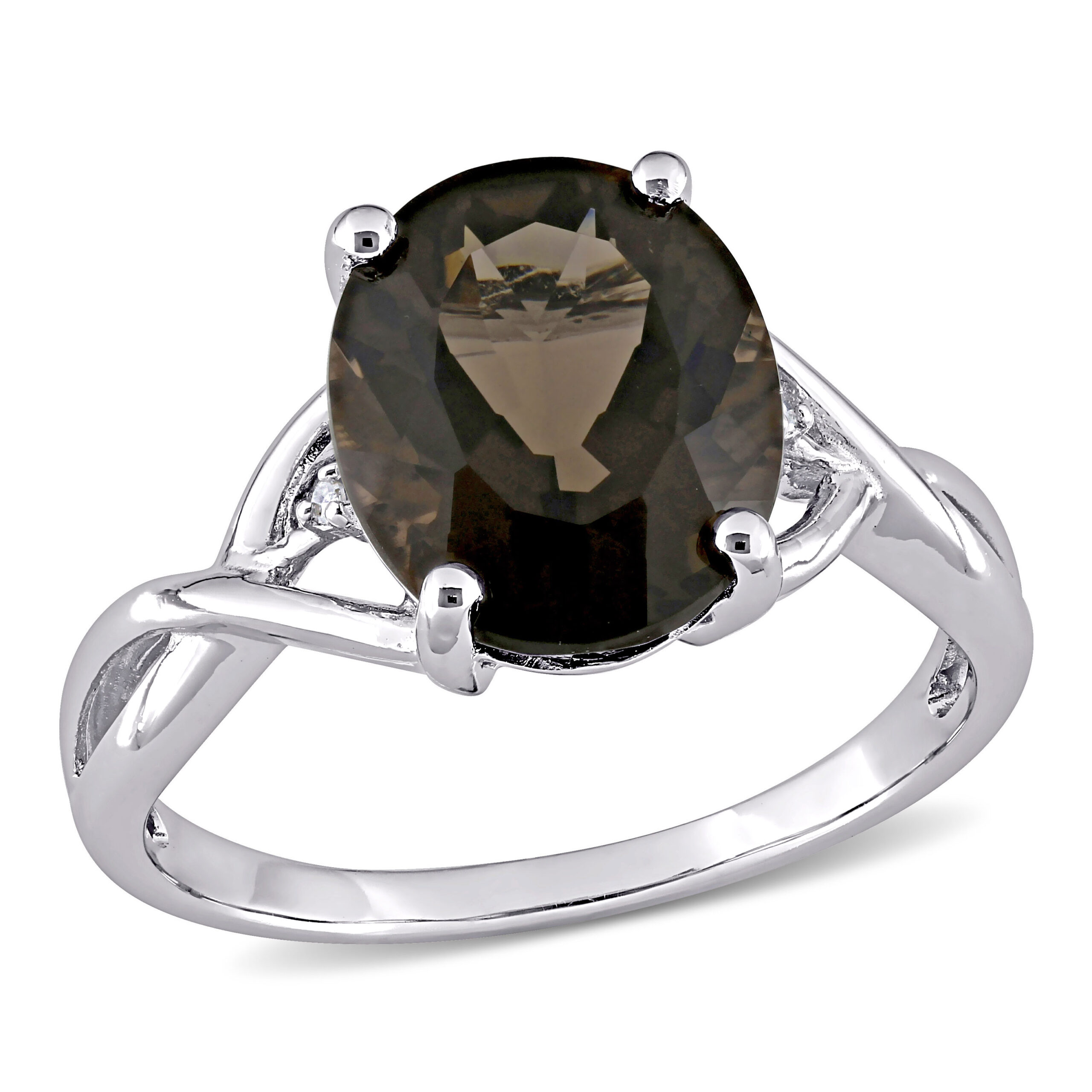 Smokey quartz ring set in sterling silver