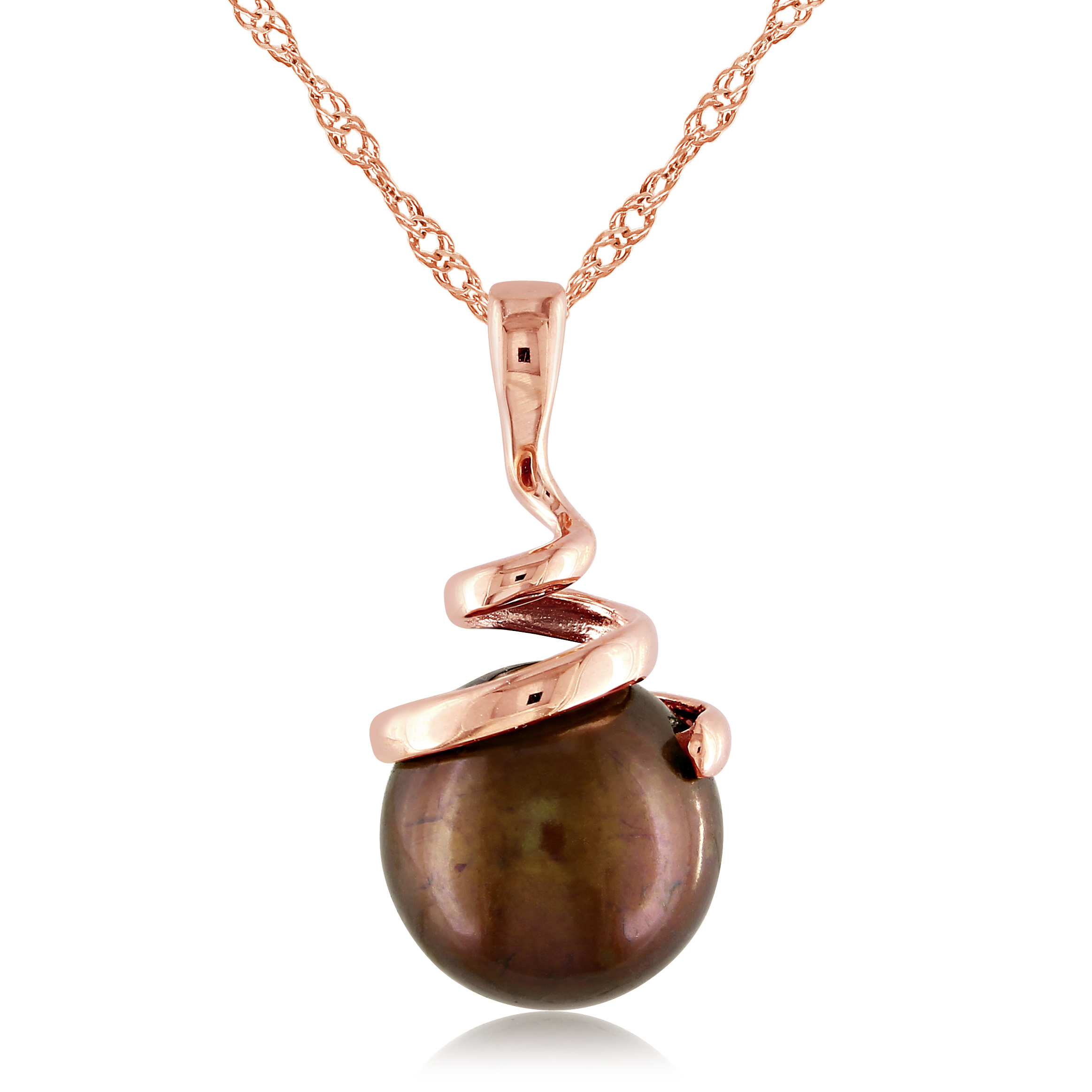 brown cultured freshwater pearl pendant